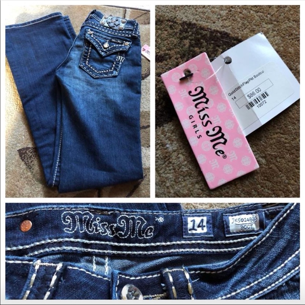 Girls Miss Me Bootcut Size 14 NWT